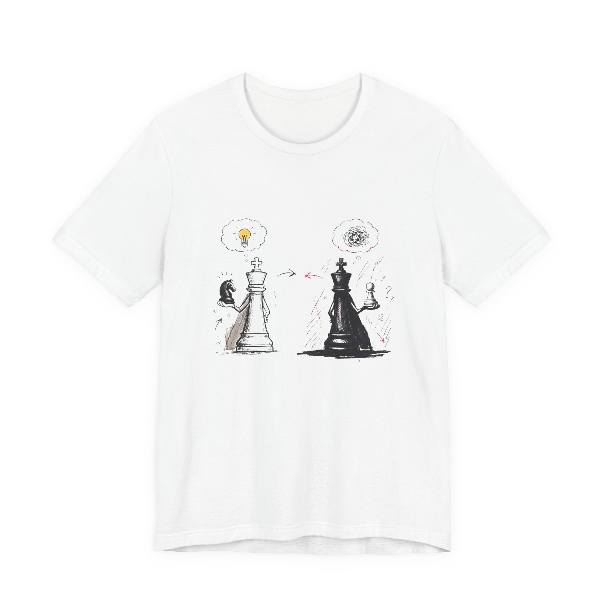 Chess Kings Contrast Graphic Tee — Light vs Dark Thought Bubble Design