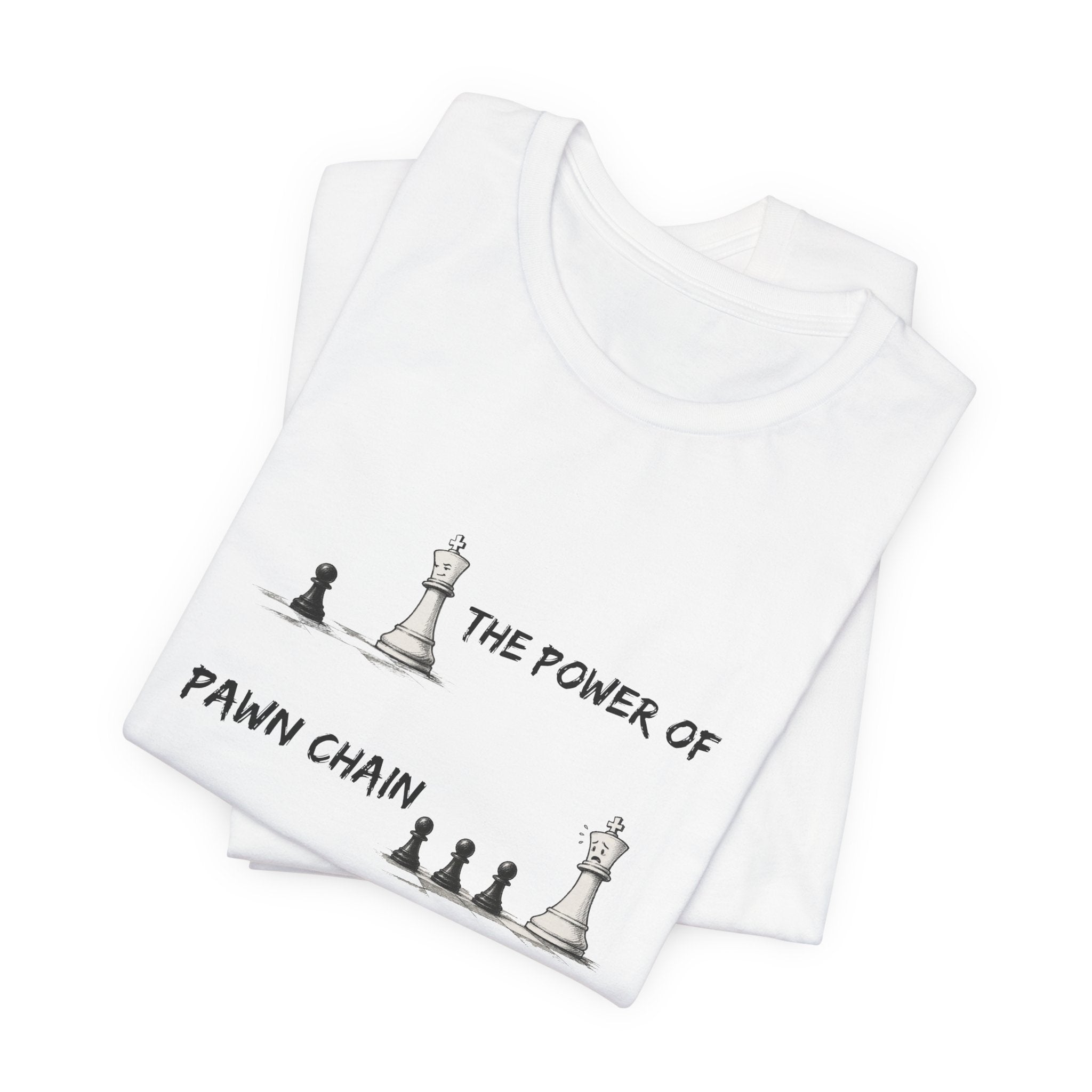 Chess T‑Shirt — “The Power of Pawn Chain” Illustration