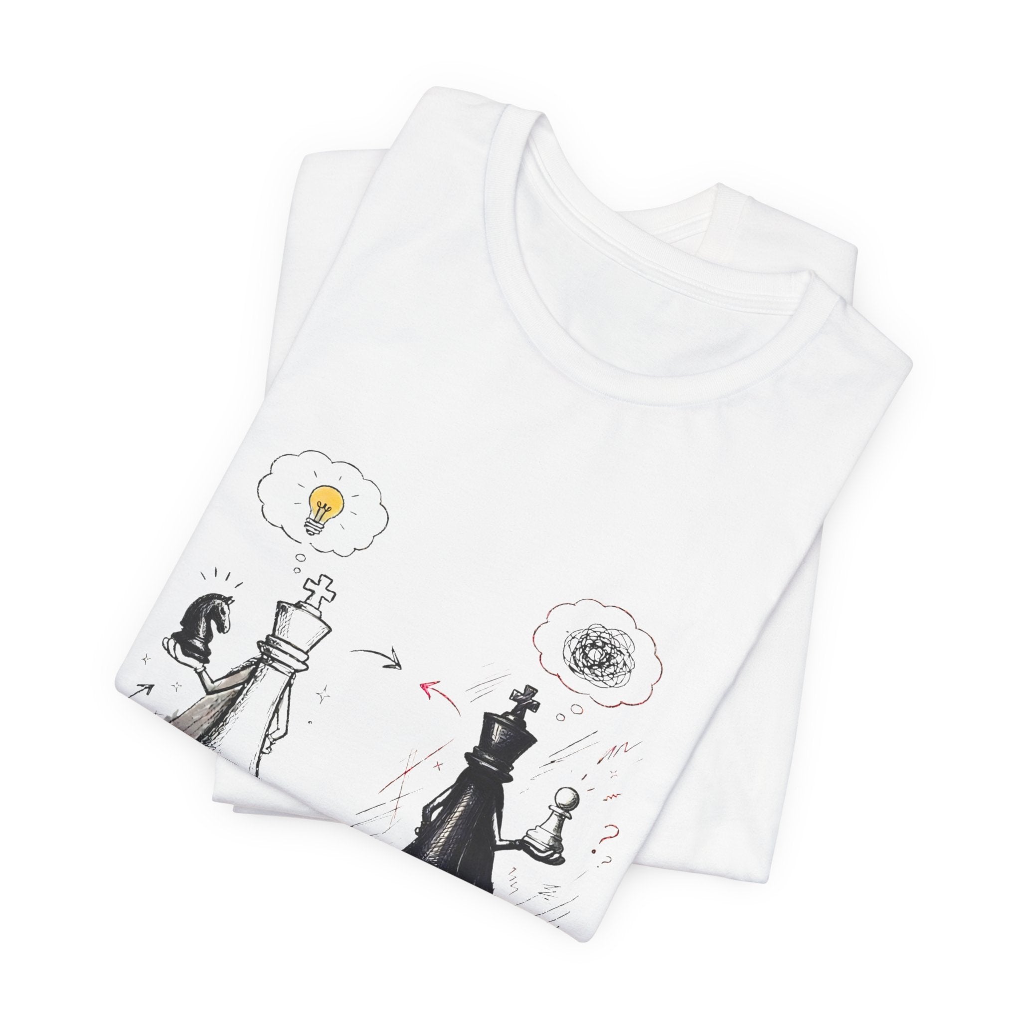 Chess Kings Contrast Graphic Tee — Light vs Dark Thought Bubble Design