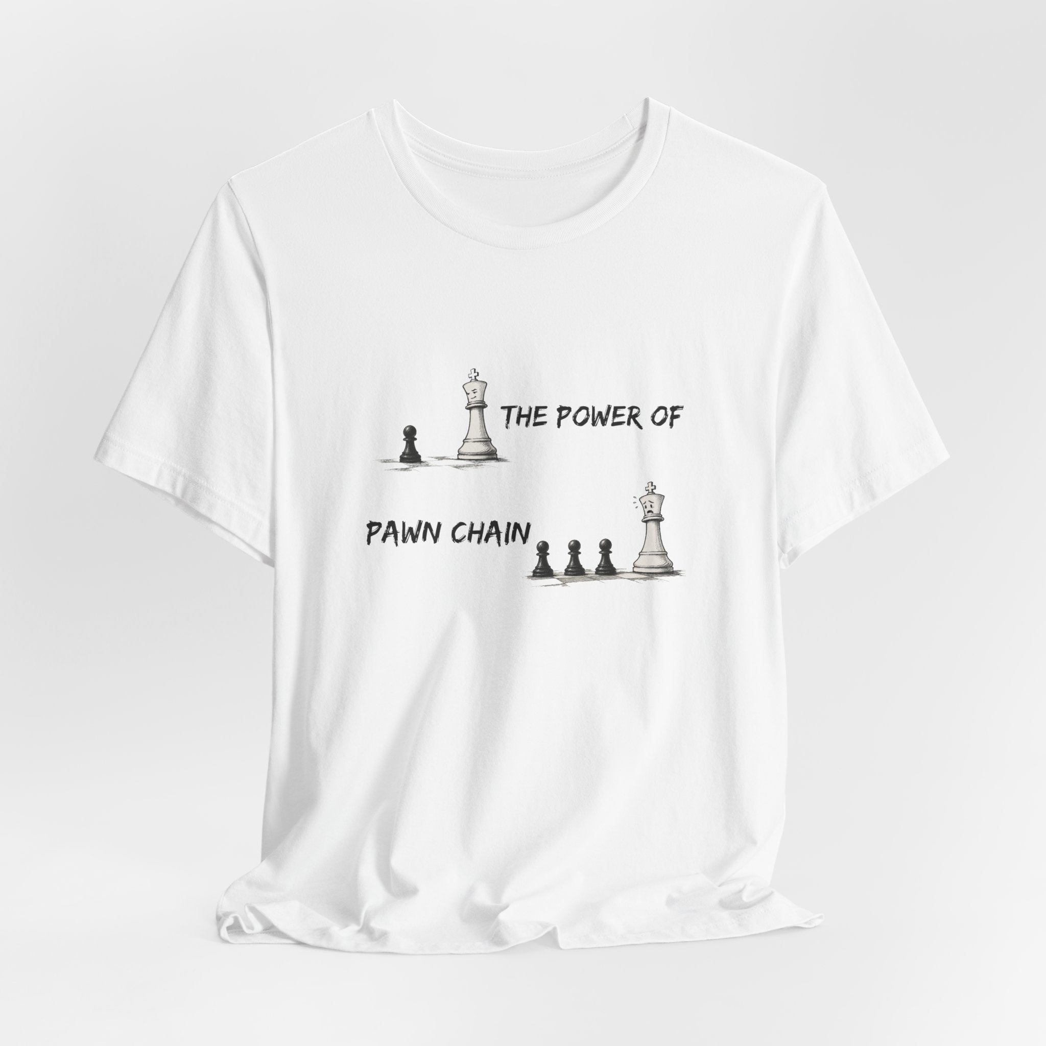 Chess T‑Shirt — “The Power of Pawn Chain” Illustration